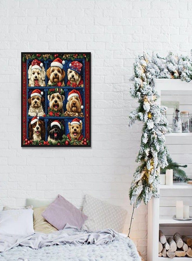 Cafly Christmas Dog Jigsaw Puzzle 1024 Piece, Festive Puppy Portrait Puzzle for Adults & Teens 14+, 23.86x23.86 Inch Adult and Family Themed Game - Image 5